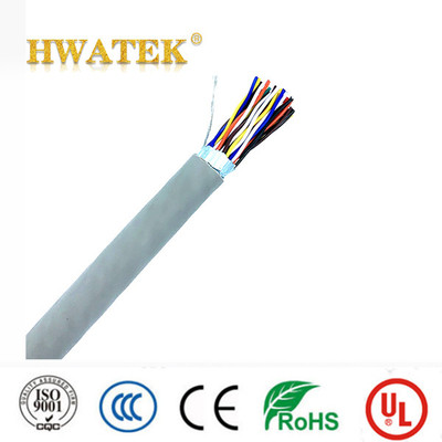 كابل الأسلاك المعزول PVC المعلب بالنحاس المجدول UL2464 25p 24AWG