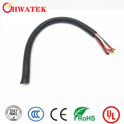 UL2517 4C × 24AWG + W كابل صناعي مرن مع عزل PVC و سترة لتطبيقات 105 درجة مئوية 300 فولت