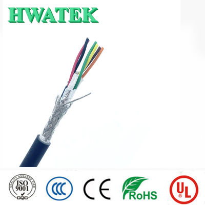 UL21307 كابل صناعي مرن مزروع من النحاس مع عزل PVC سترة FRPE 7C × 24AWG + W