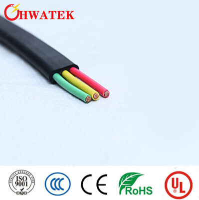 الكابل المرن المسطح الصناعي XLPE الغلاف 3 النواة مع 300 فولت الجهد القياسي