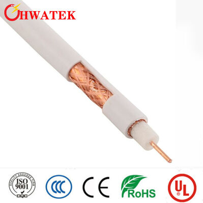 كابل Rg59 3.0-5.3mm JIS Coaxial مع الخيوط المحمية 75 ± 5Ω مقاومة وغطاء PVC لكاميرا CCTV