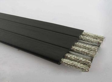 PVC سترة نحاسية معلبة مجدولة كابل مسطح غير معزول 300V 105 ℃ UL2651 10F × 22AWG